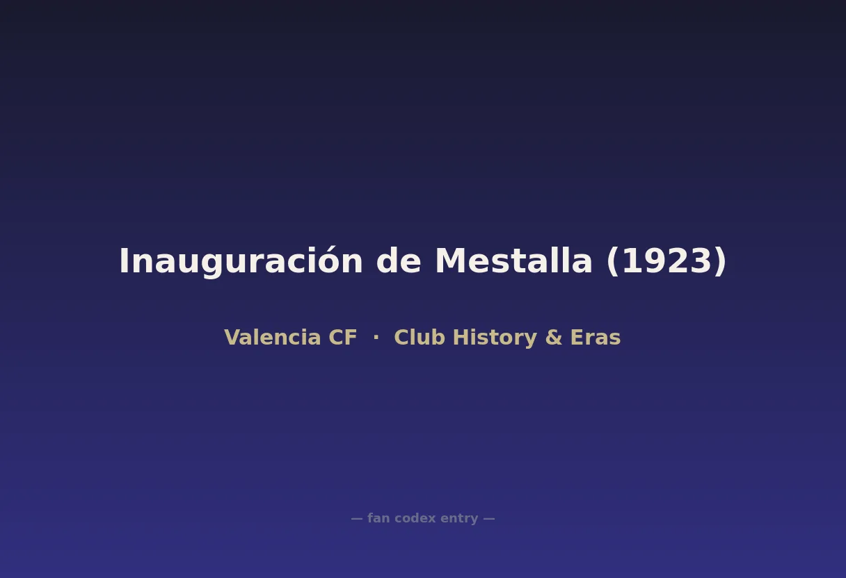 Inauguración de Mestalla (1923)