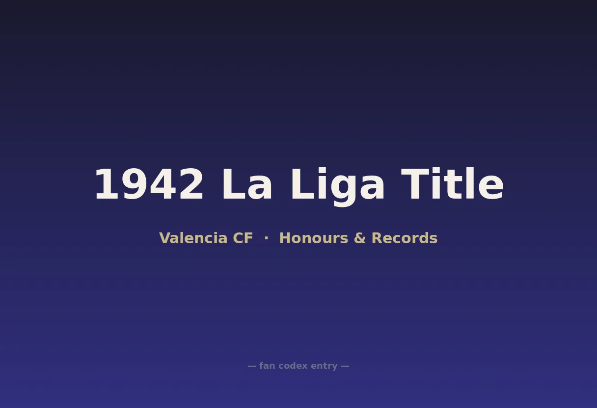 1942 La Liga Title