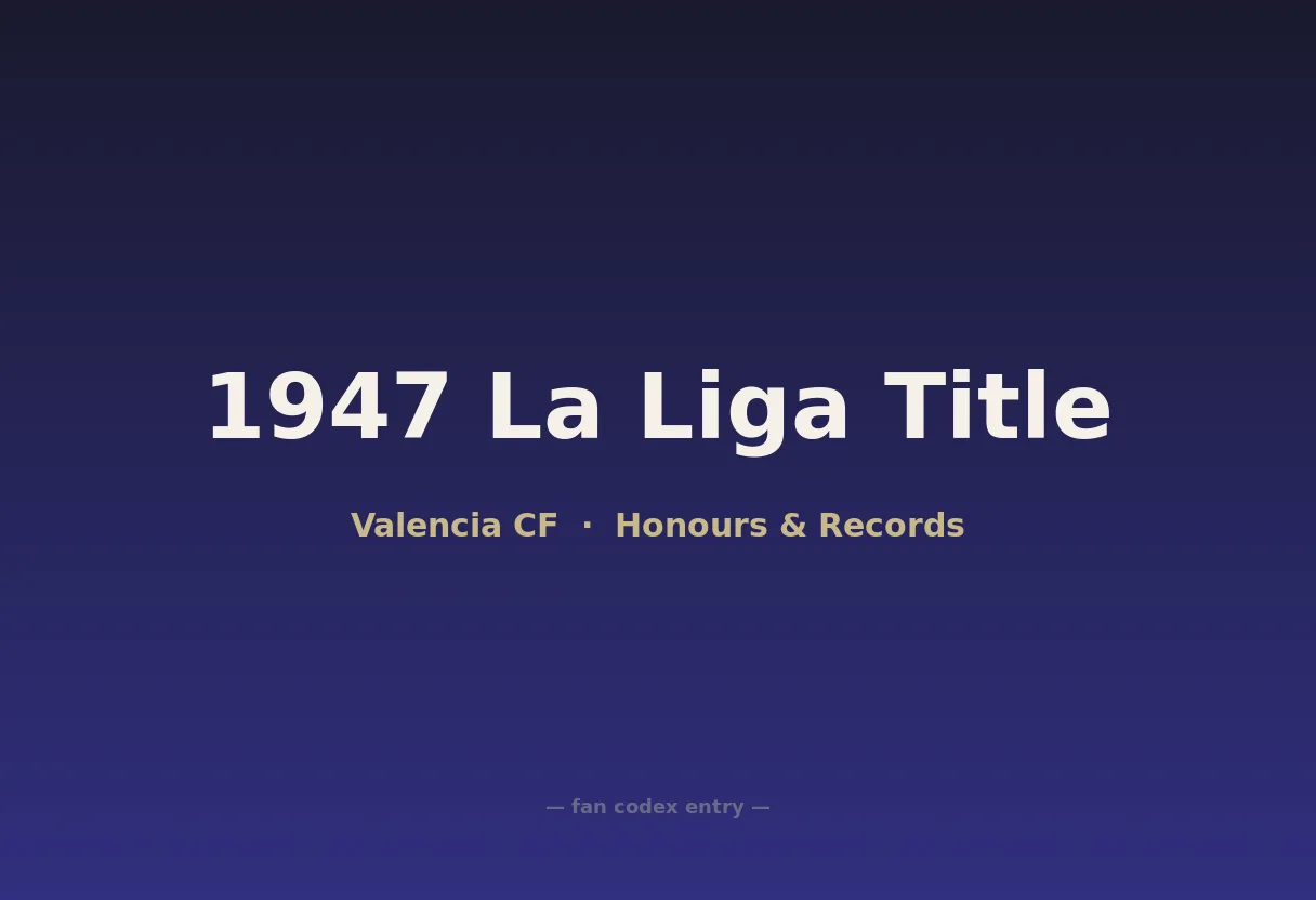 1947 La Liga Title