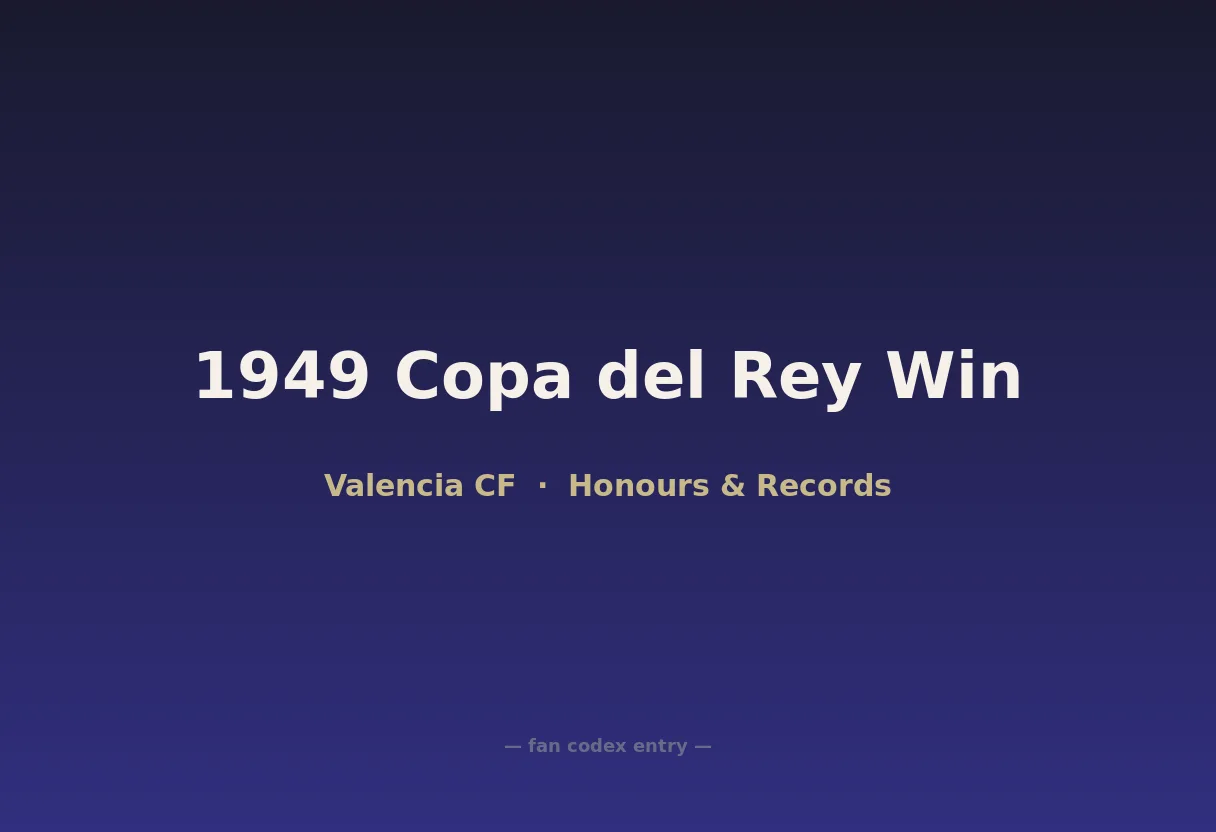 1949 Copa del Rey Win