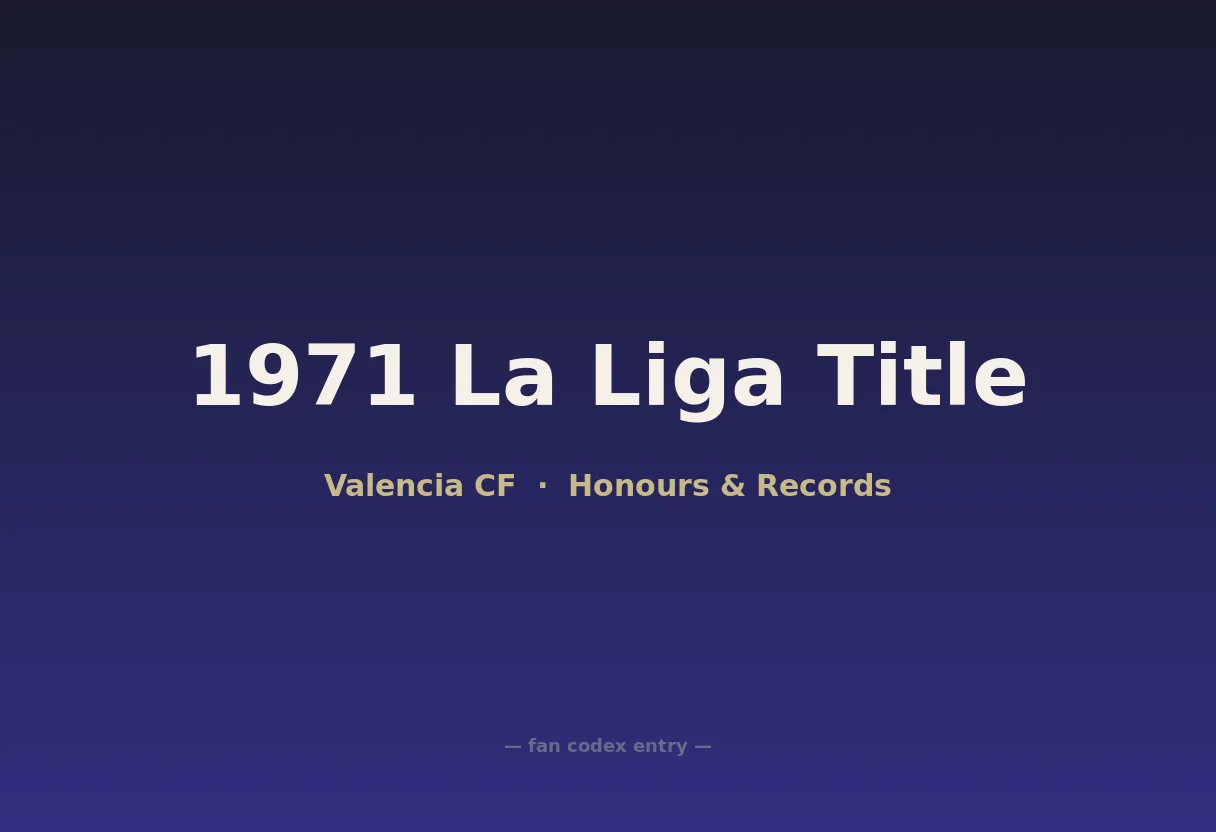1971 La Liga Title