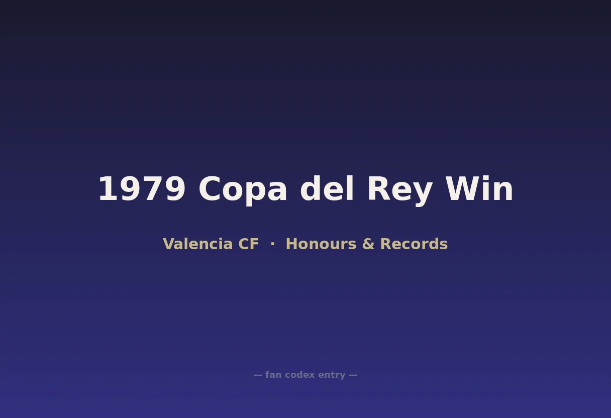 1979 Copa del Rey Win