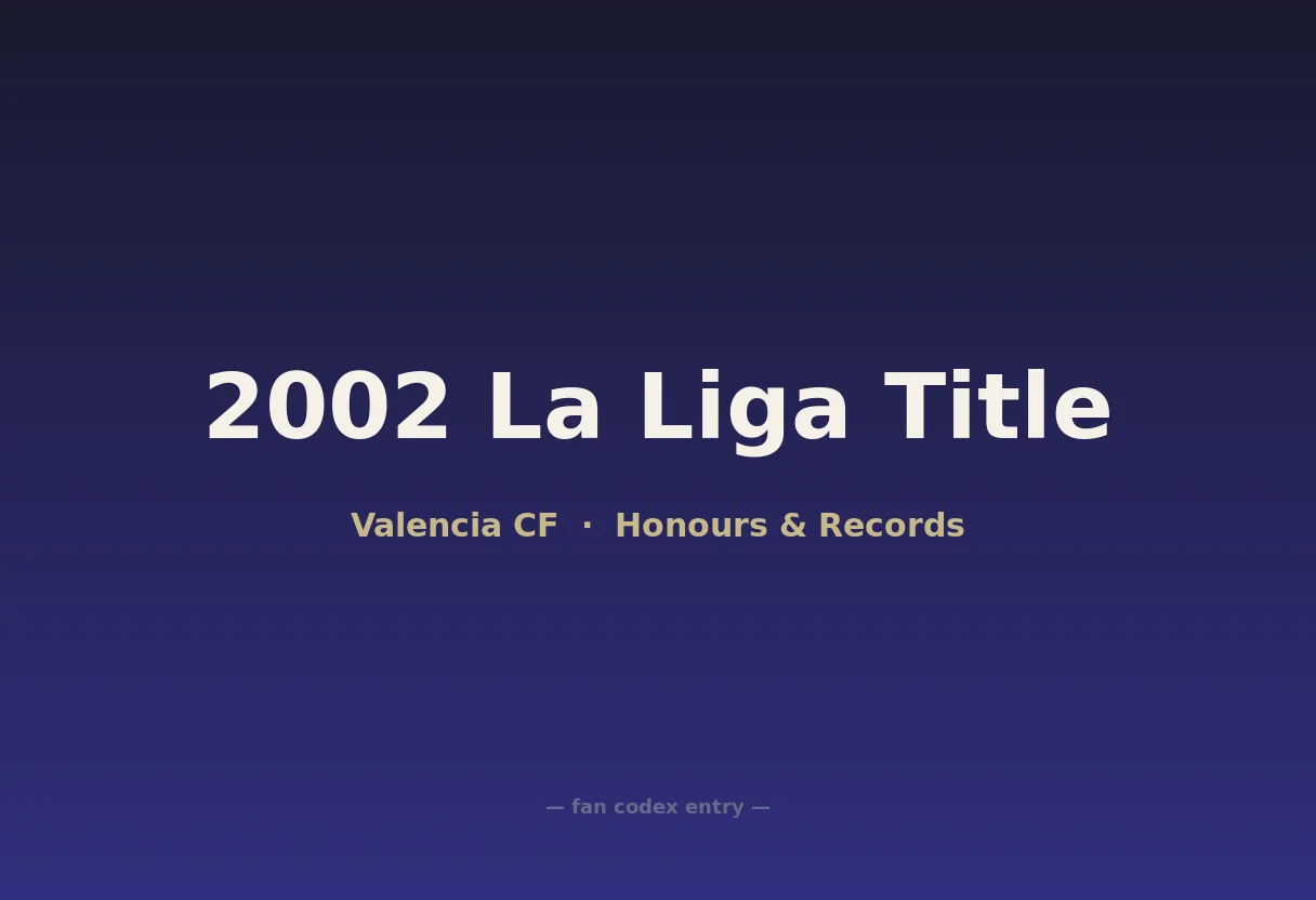 2002 La Liga Title