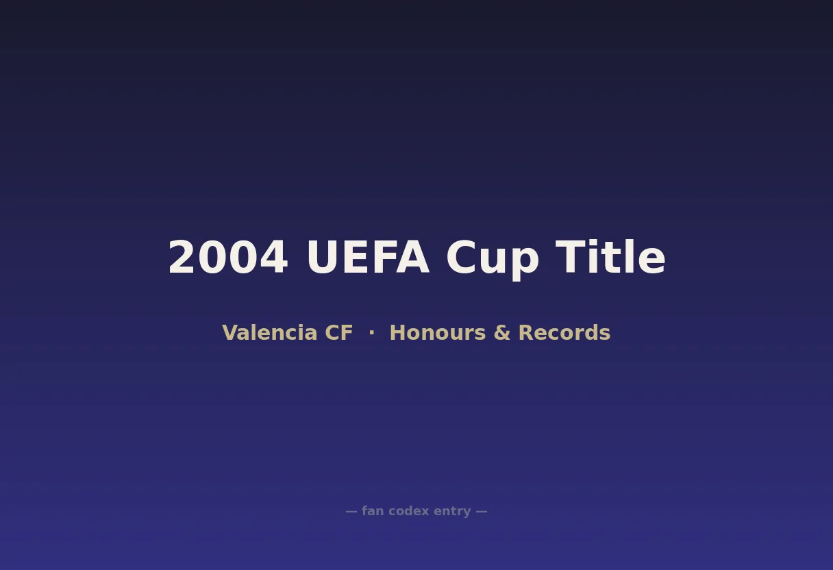 2004 UEFA Cup Title