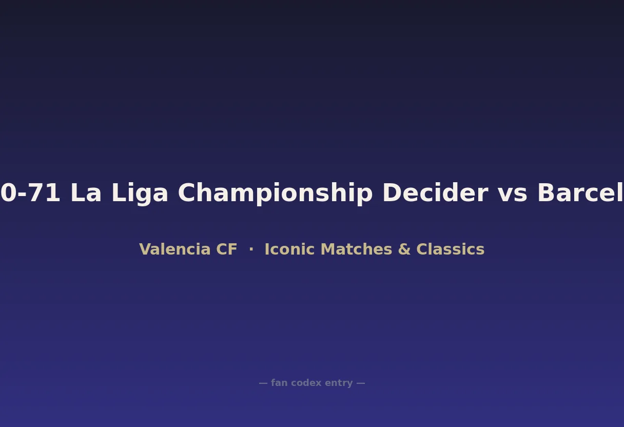 1970-71 La Liga Championship Decider vs Barcelona