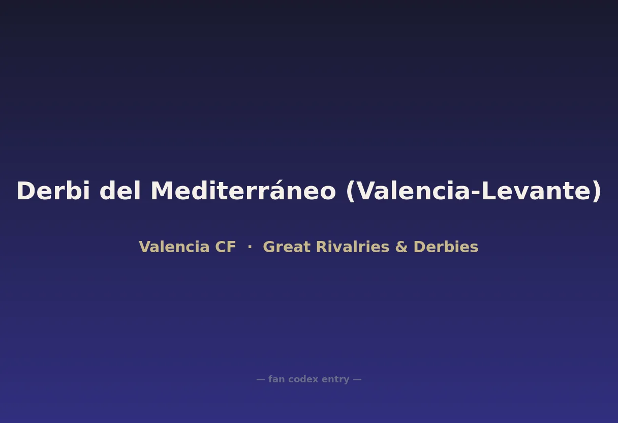 Derbi del Mediterráneo (Valencia-Levante)