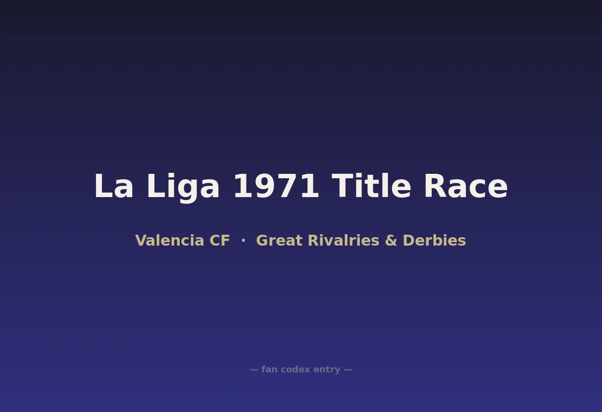 La Liga 1971 Title Race