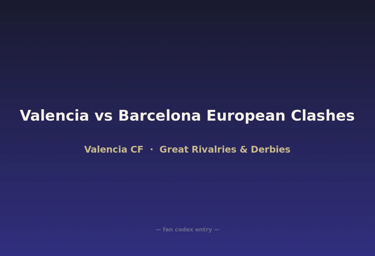 Valencia vs Barcelona European Clashes